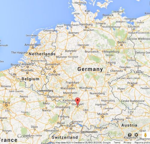 Where is Stuttgart on Map of Germany