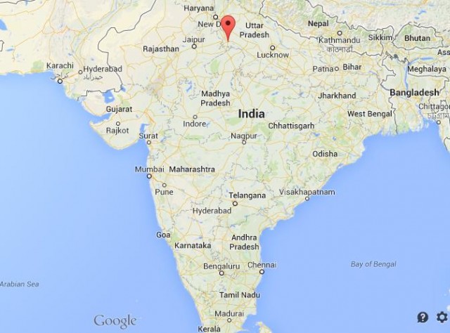 Location Agra map India