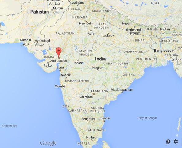 location Ahmedabad map India