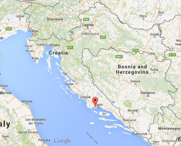 location Ciovo on map Croatia