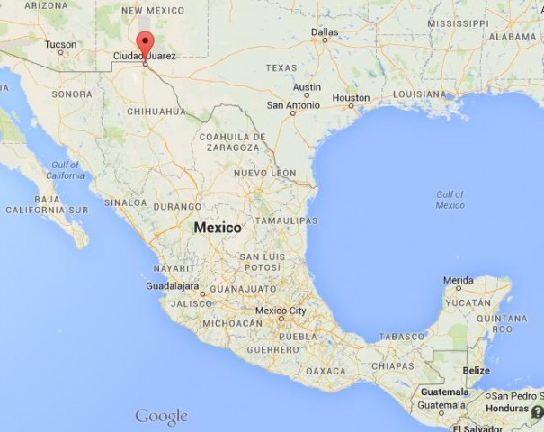 location Ciudad Juarez on map Mexico