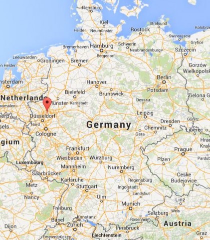 location Essen on map Germany