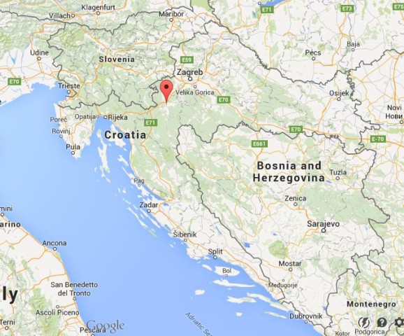 location Karlovac on map Croatia