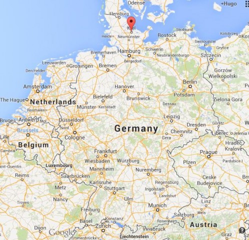 location Kiel on map Germany