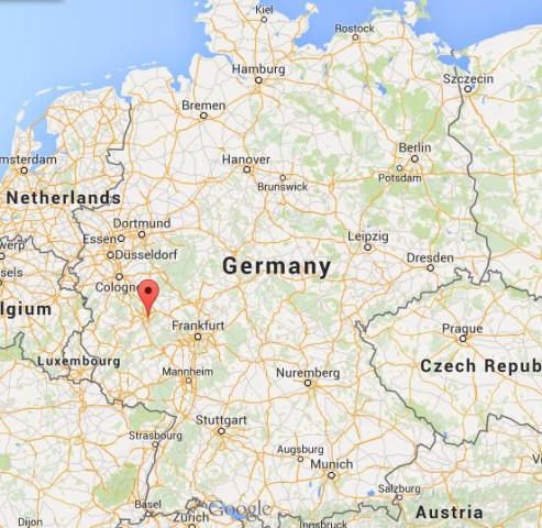 location Koblenz on map Germany