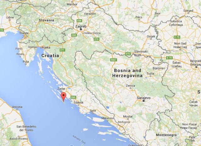 Location Kornati on map Croatia