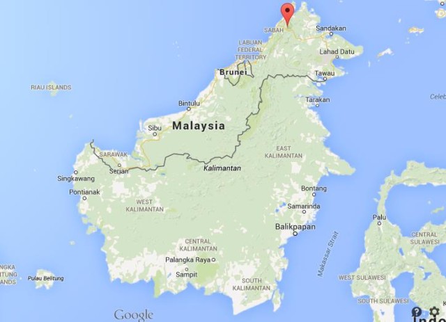 location Mount Kinabalu map Malaysia