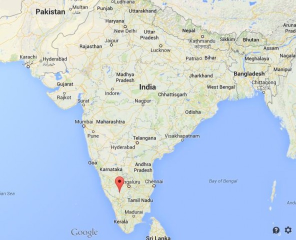 location Mysore on map India