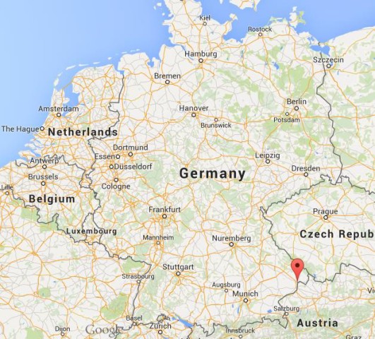location Passau on map Germany