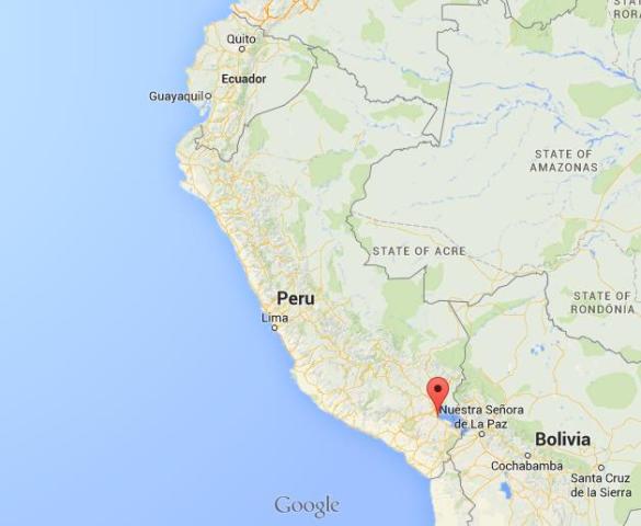 Location Puno on map Peru