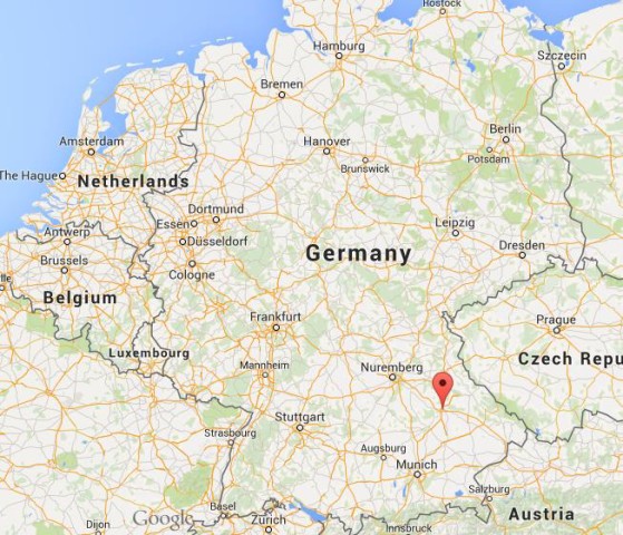 location Regensburg on map Germany