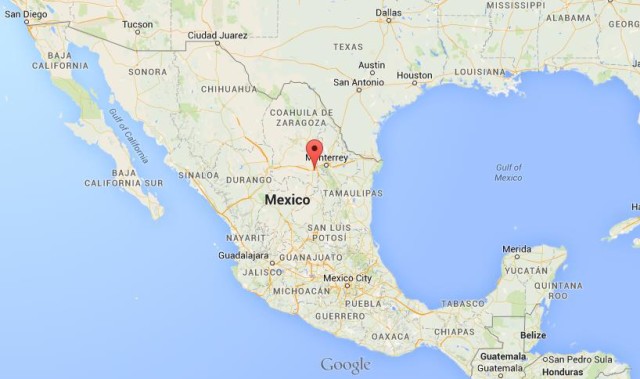 location Saltillo on map Mexico