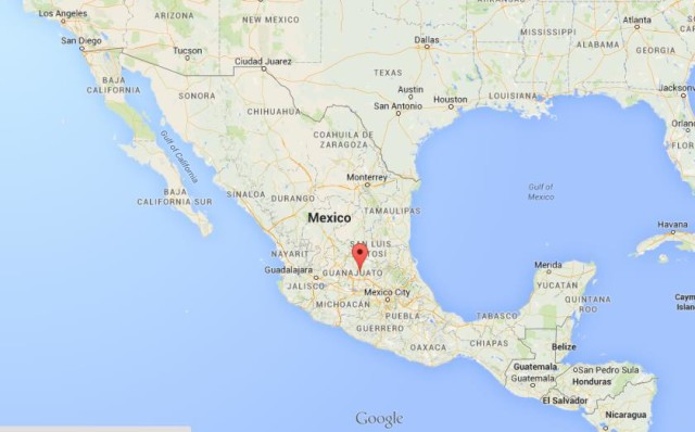 location San Miguel de Allende on map of Mexico