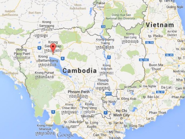 location Siem Reap map Cambodia