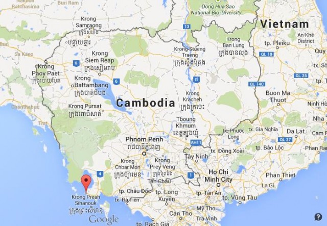 location Sihanoukville map Cambodia