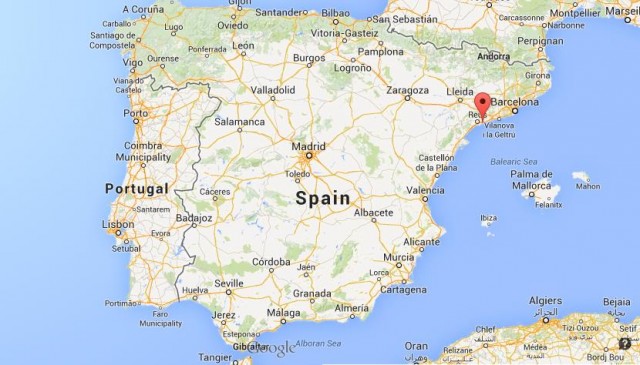 location Tarragona on map of Spain