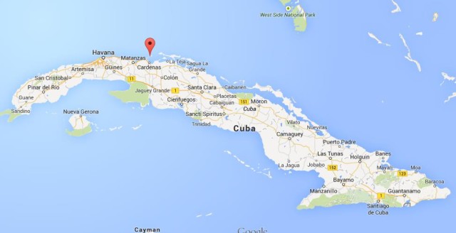 location Varadero of Cuba
