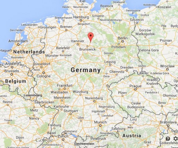 location Wolfsburg on map Germany