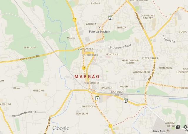 map of Margao Goa