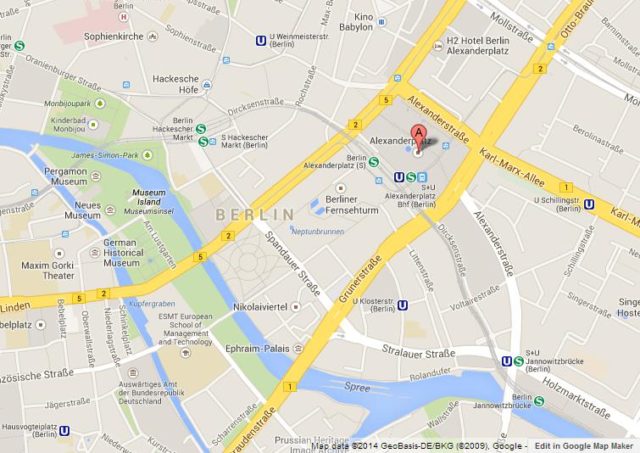 Where is Alexanderplatz on Map of Berlin