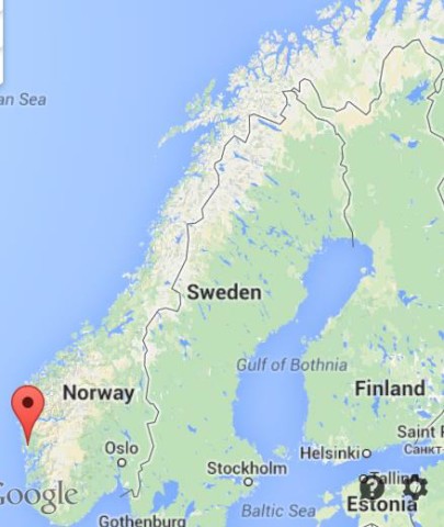 Where is Bergen on Map of Norway