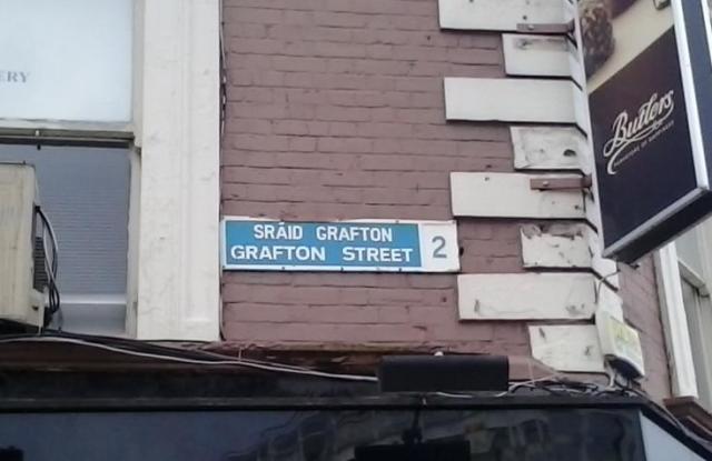 Grafton Street sign Dublin