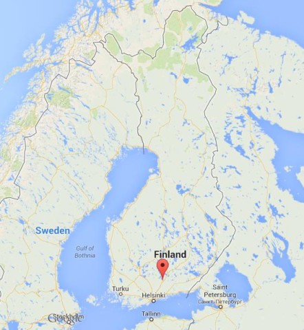location Lahti on map of Finland