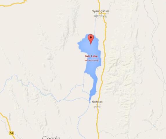 Map Inle Lake Myanmar