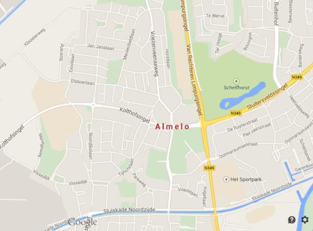 Map of Almelo Netherlands