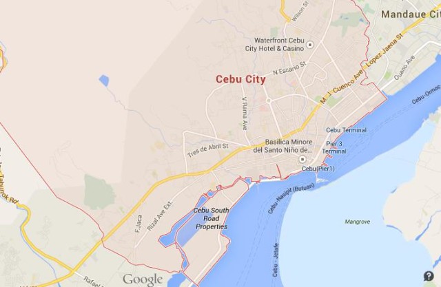 Map of Cebu City Philippines