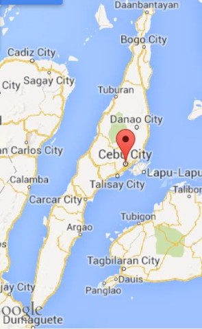 Map of Cebu Island Philippines
