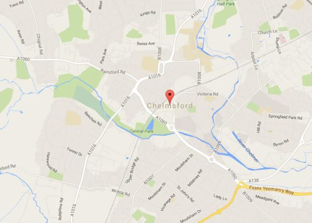Map of Chelmsford England