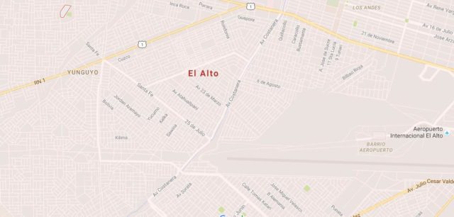 Map of El Alto Bolivia