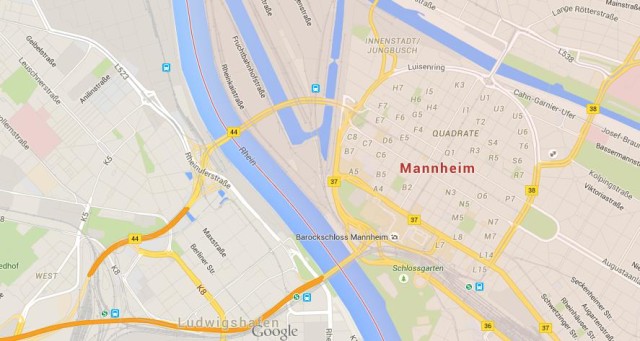 Map of Mannheim Germany