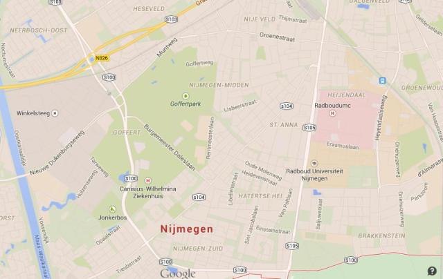 Map of Nijmegen Netherlands