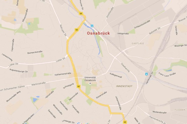 Map of Osnabruck Germany