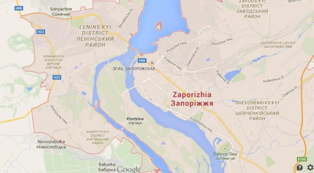 Map of Zaporizhia Ukraine