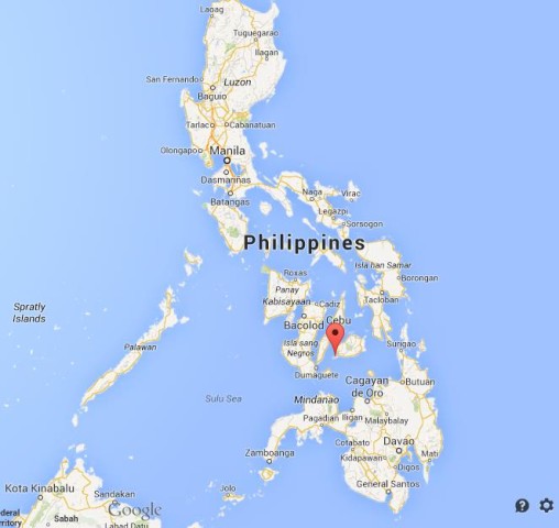 Where is Panglao Island on map of Philippines