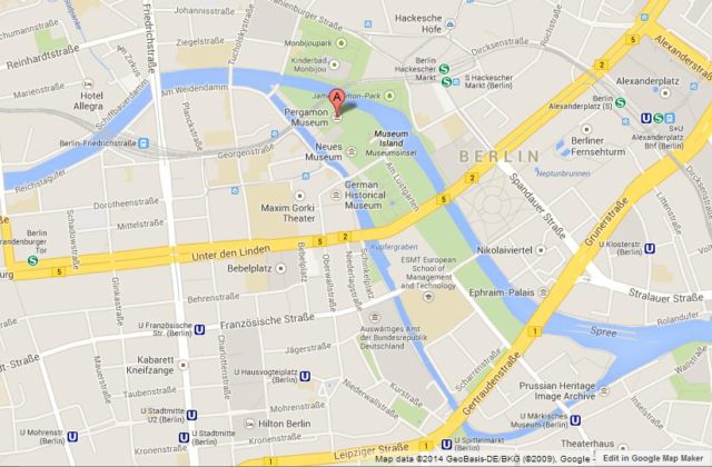 Where is Pergamon Museum on Map of Berlin
