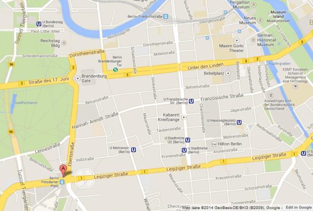Where is Potsdamer Platz on Map of Berlin