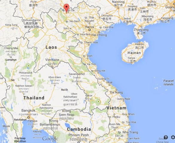 location Sapa on map of Vietnam