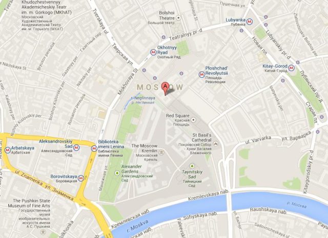 Where is State Historical Museum on Map of Moscow