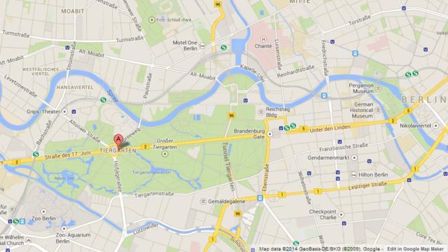 Where is Tiergarten on Map of Berlin