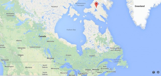 location Baffin Island on map of Canada