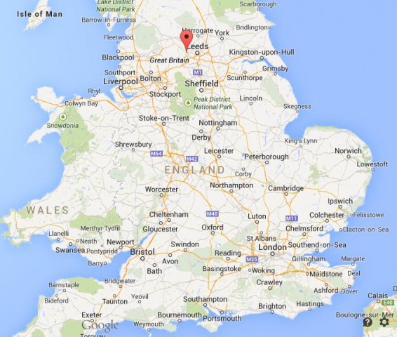 Where is Bradford on map UK, location Bradford on map England