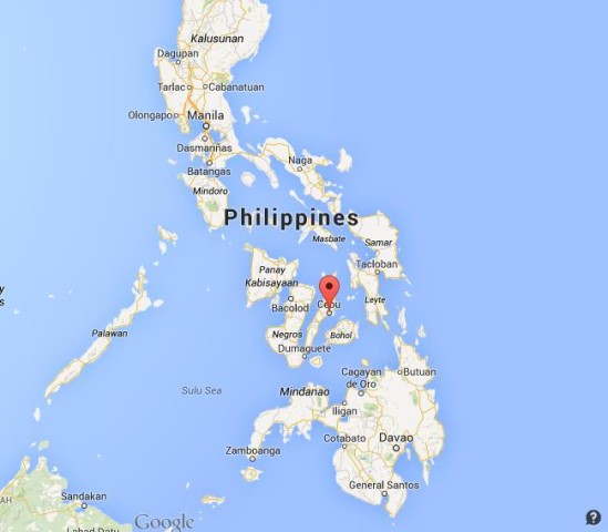 location Cebu City on map Philippines