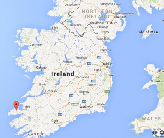 location Dingle Peninsula on map Ireland