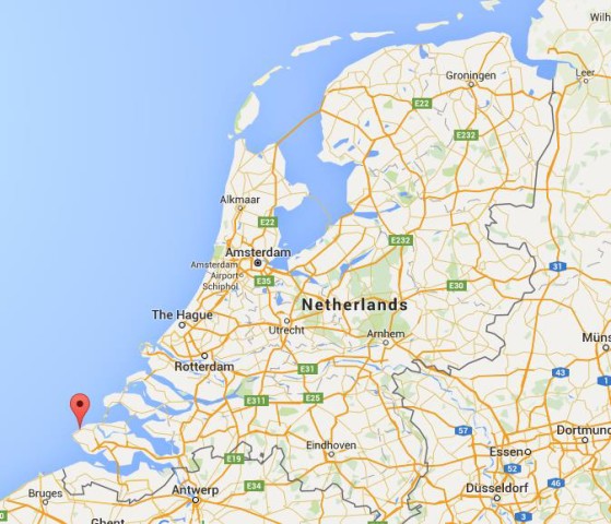 Location Domburg on map Netherlands