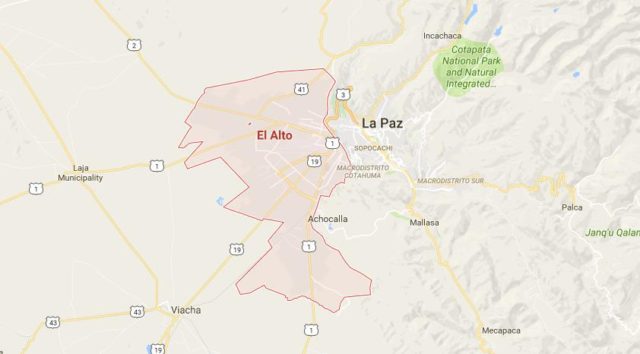 Location El Alto on map of La Paz