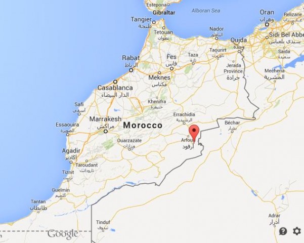location Erg Chebbi map Morocco